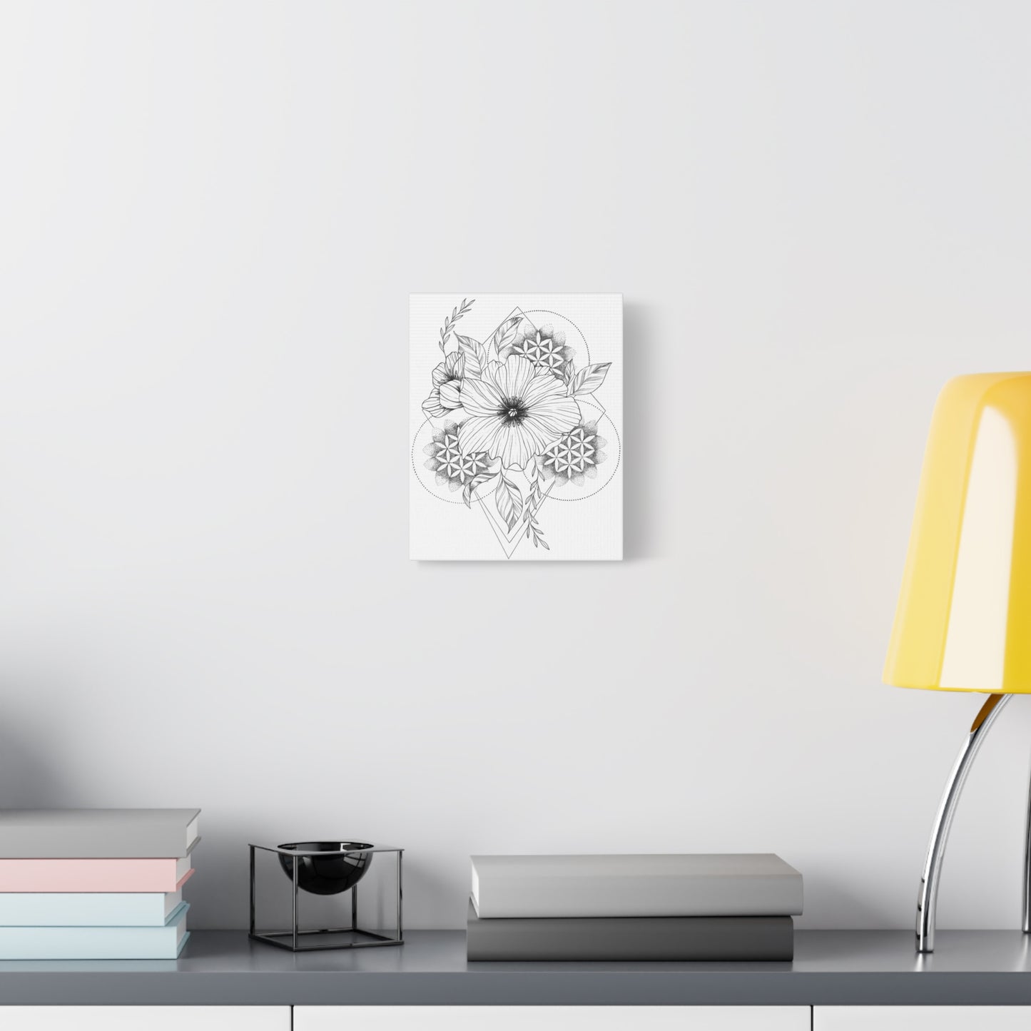 Canvas Print flowers sacred geometry