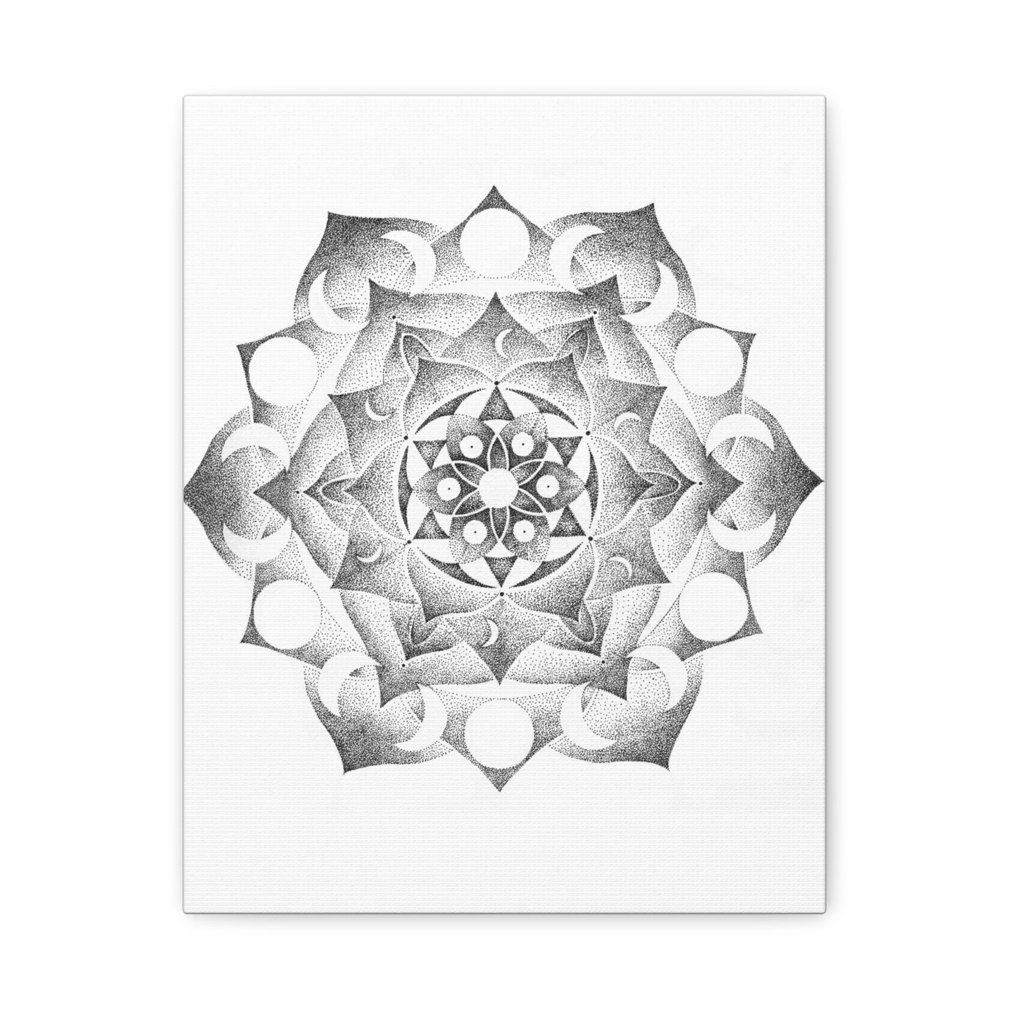 Canvas Wall Art - Moon Mandala Design