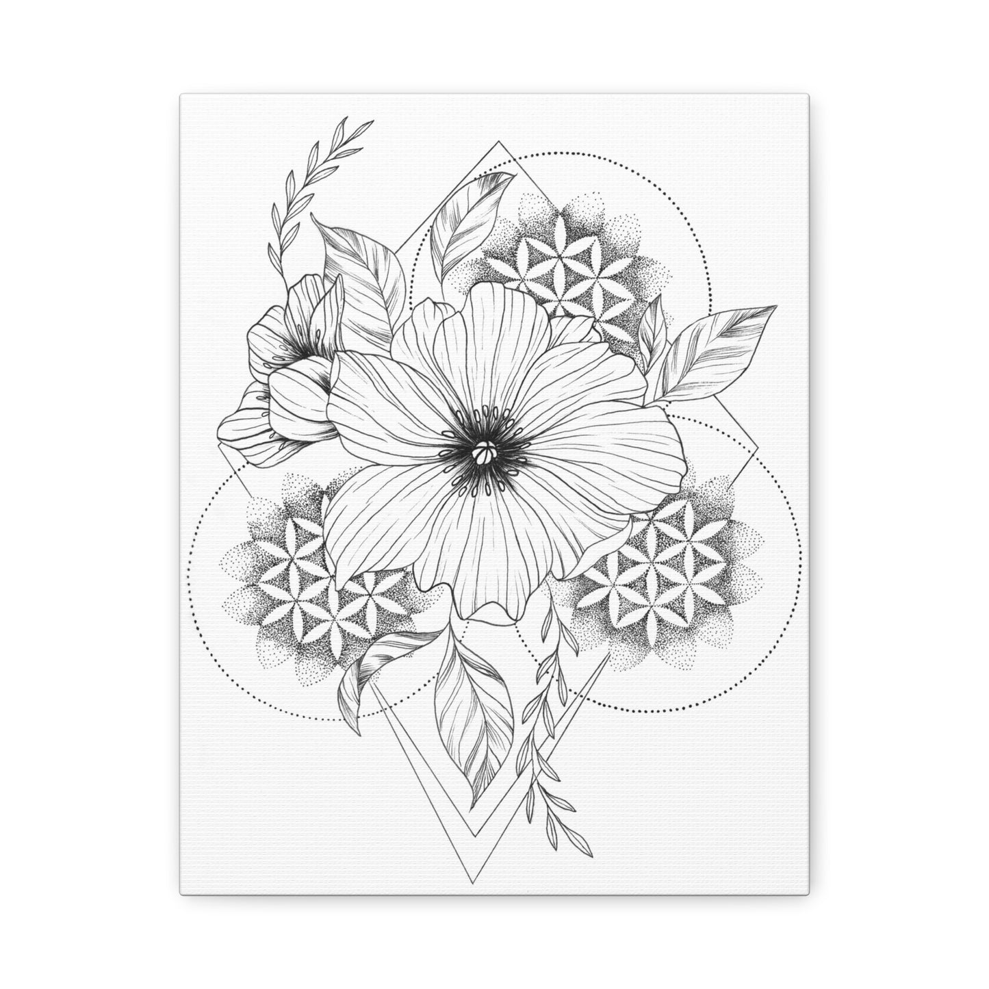 Canvas Print flowers sacred geometry