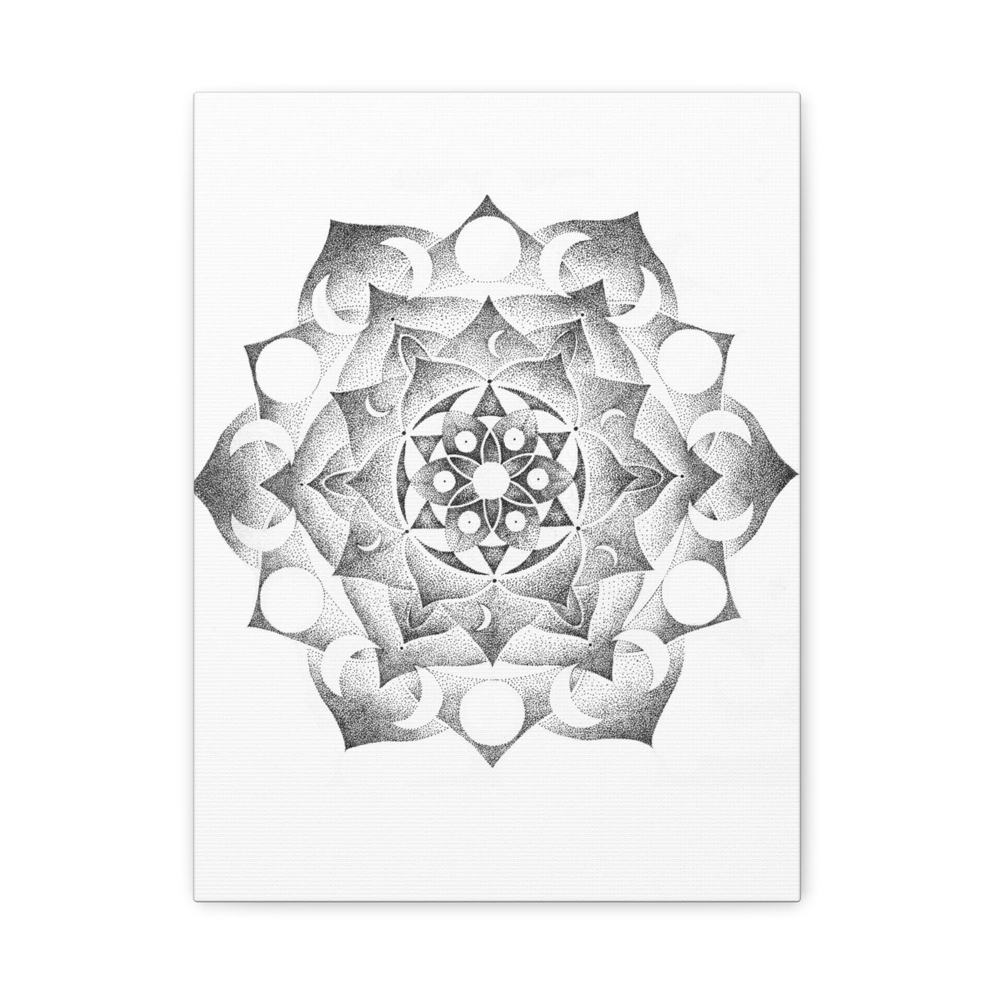 Canvas Wall Art - Moon Mandala Design