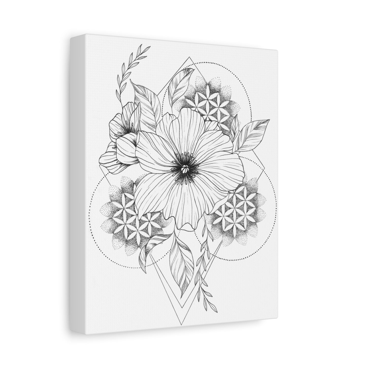 Canvas Print flowers sacred geometry