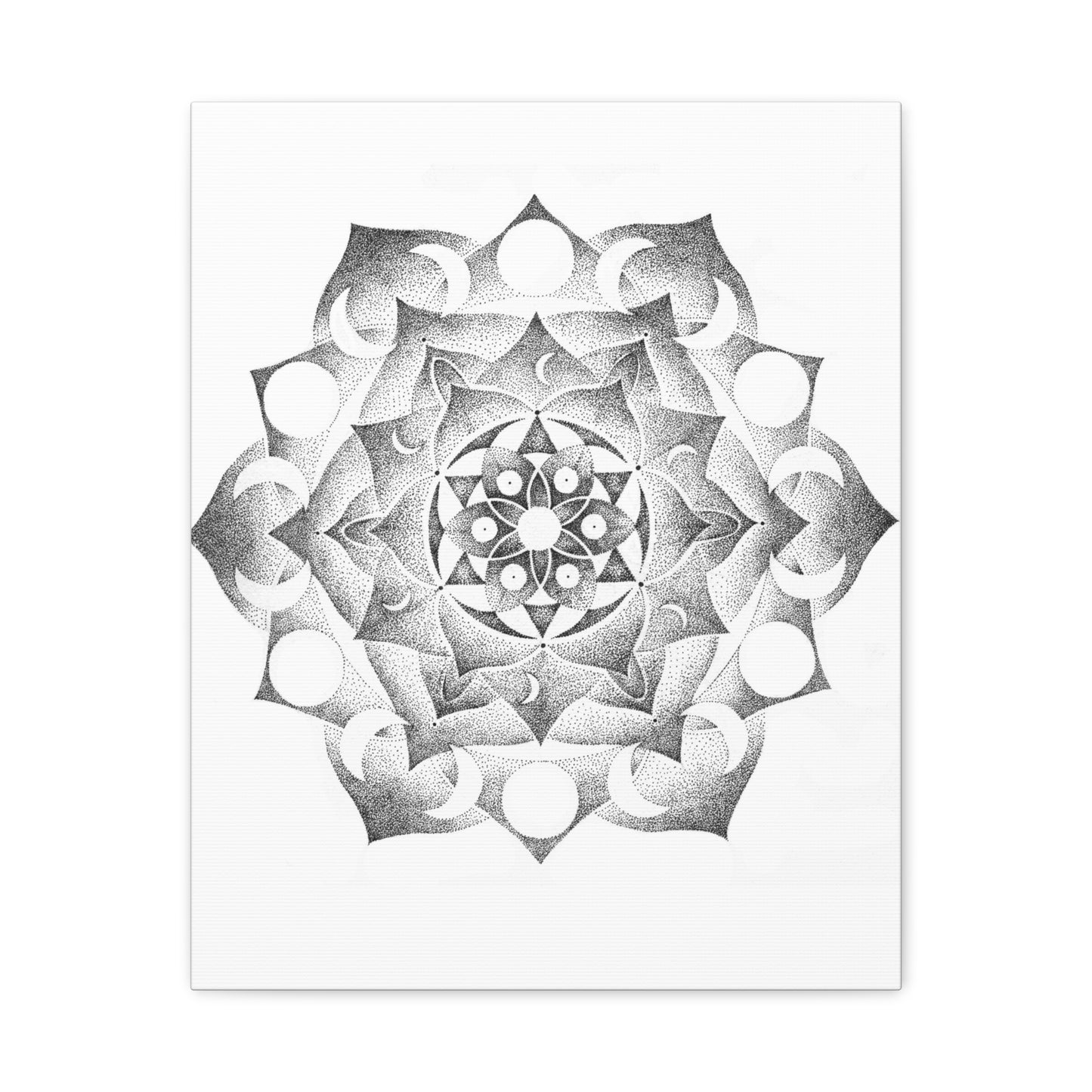 Canvas Wall Art - Moon Mandala Design