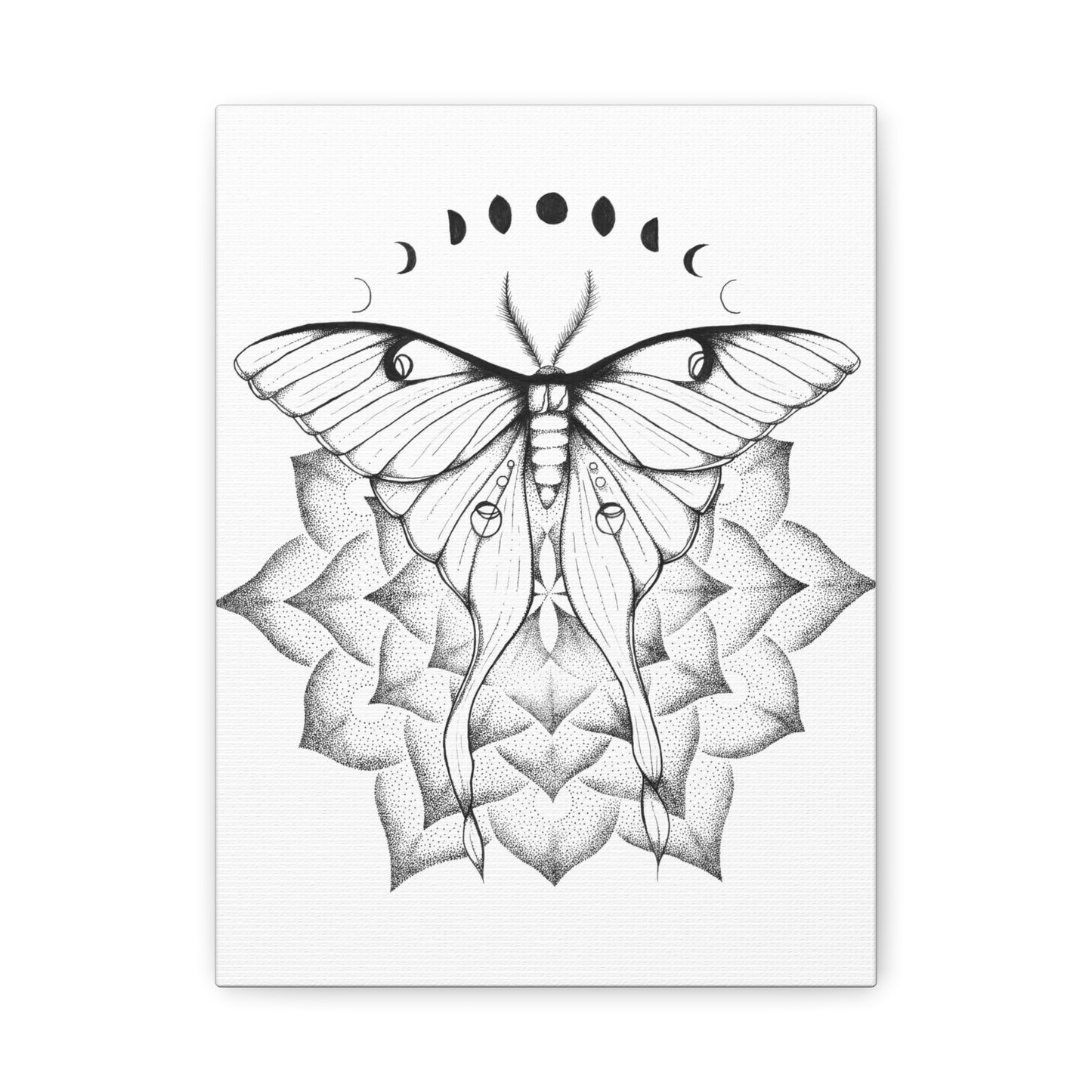 Canvas Print - Luna Moth Mandala