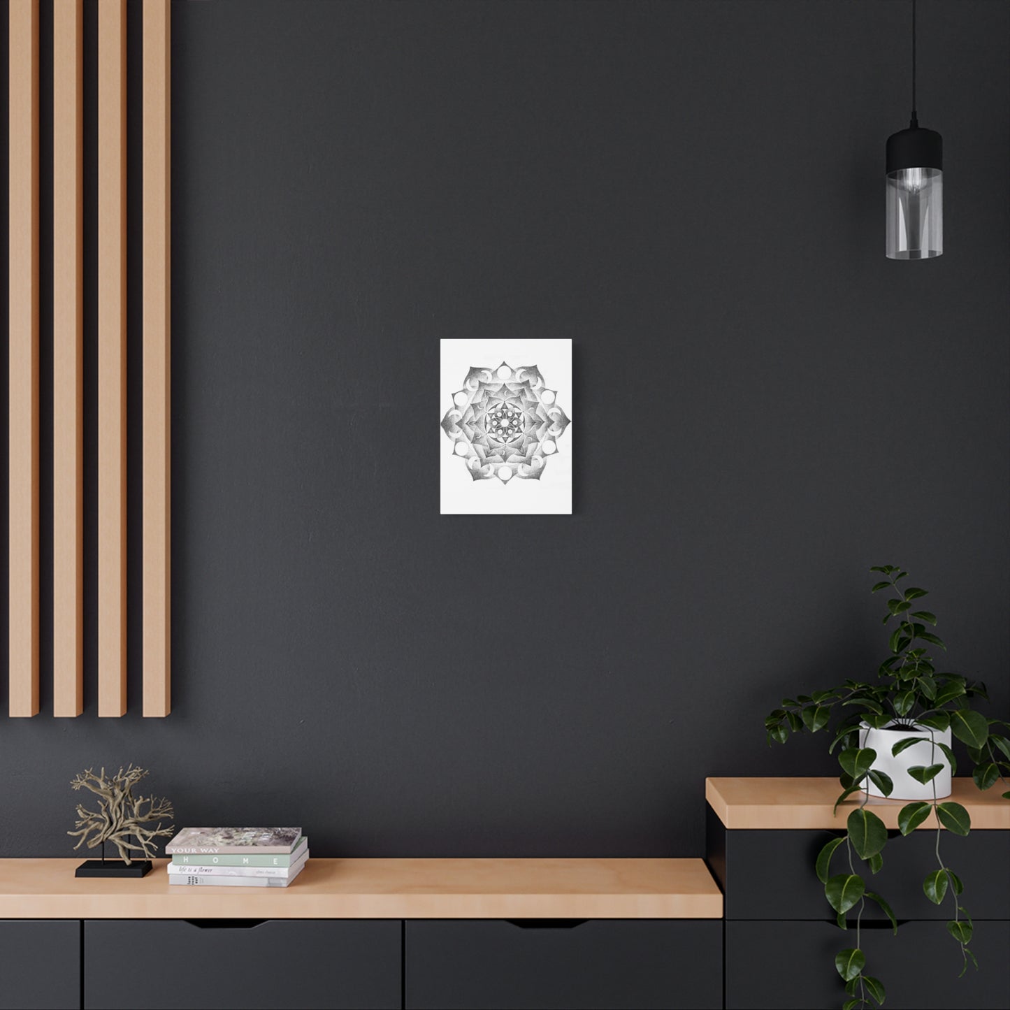 Canvas Wall Art - Moon Mandala Design