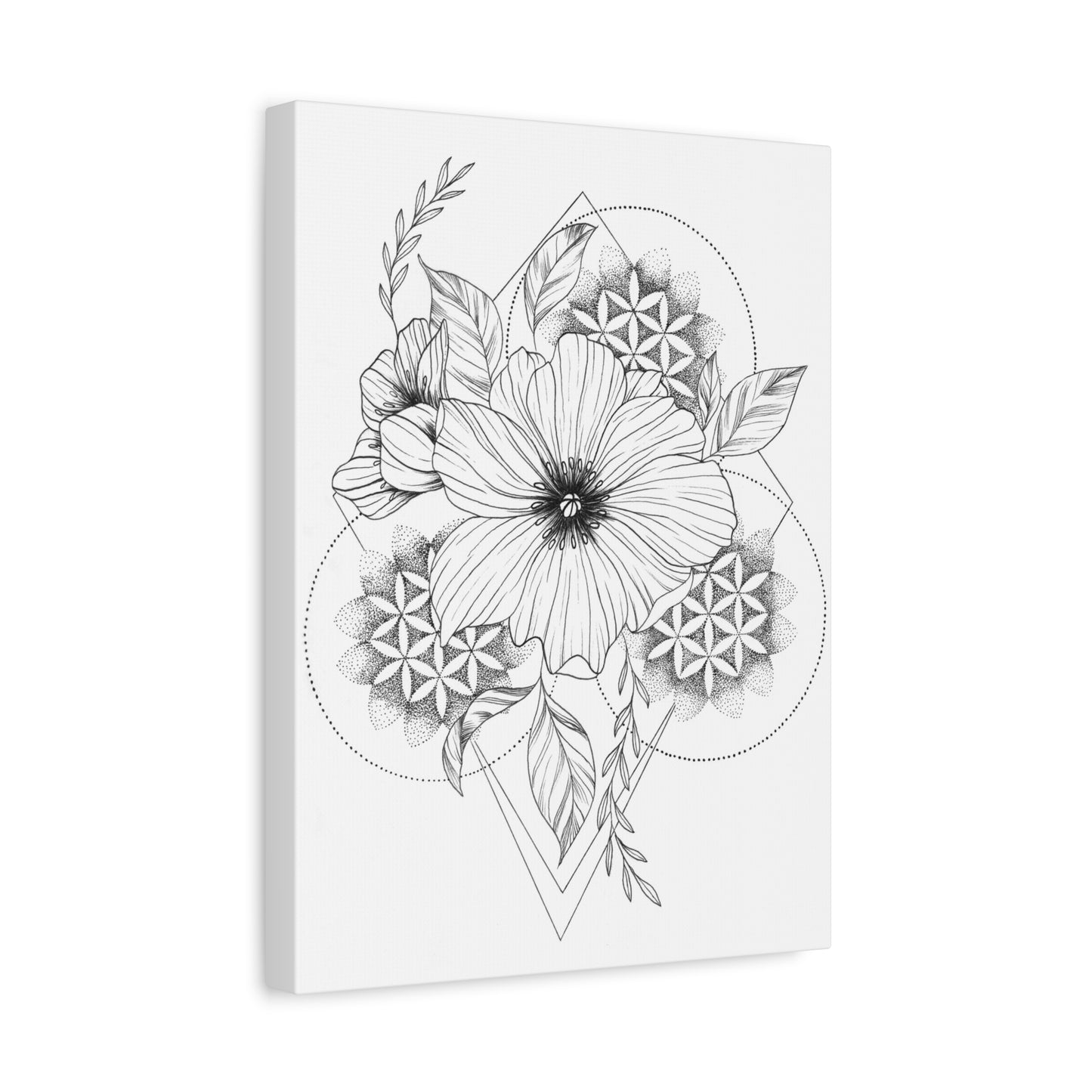 Canvas Print flowers sacred geometry