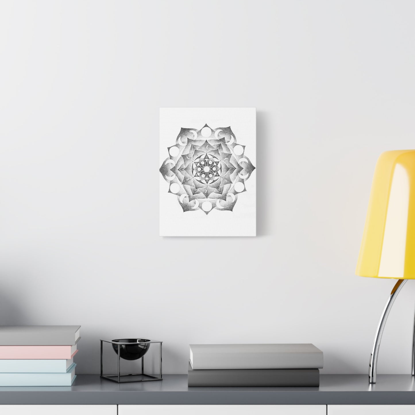 Canvas Wall Art - Moon Mandala Design