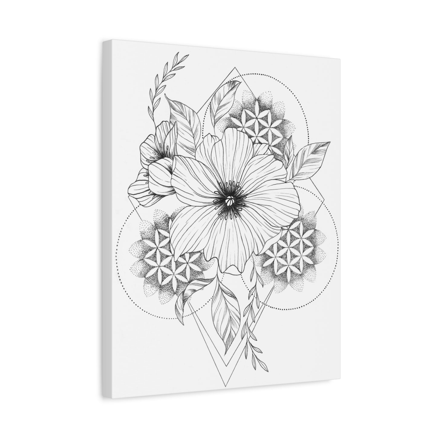 Canvas Print flowers sacred geometry