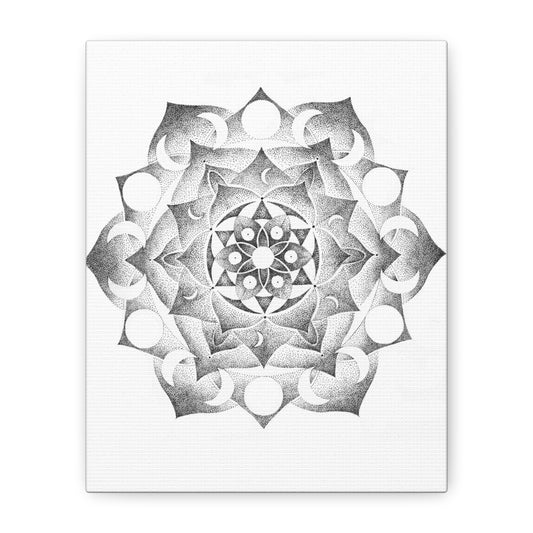 Canvas Wall Art - Moon Mandala Design