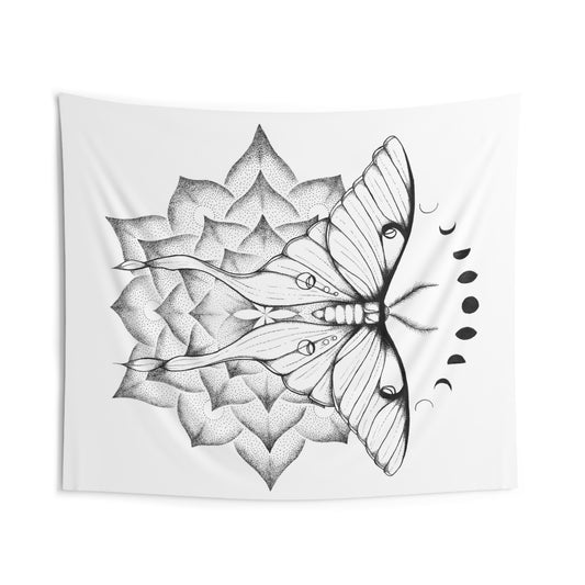 Tapestry Wall Art - Luna Moth Design