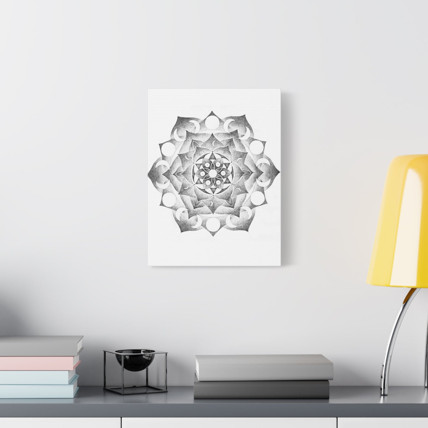 Canvas Wall Art - Moon Mandala Design