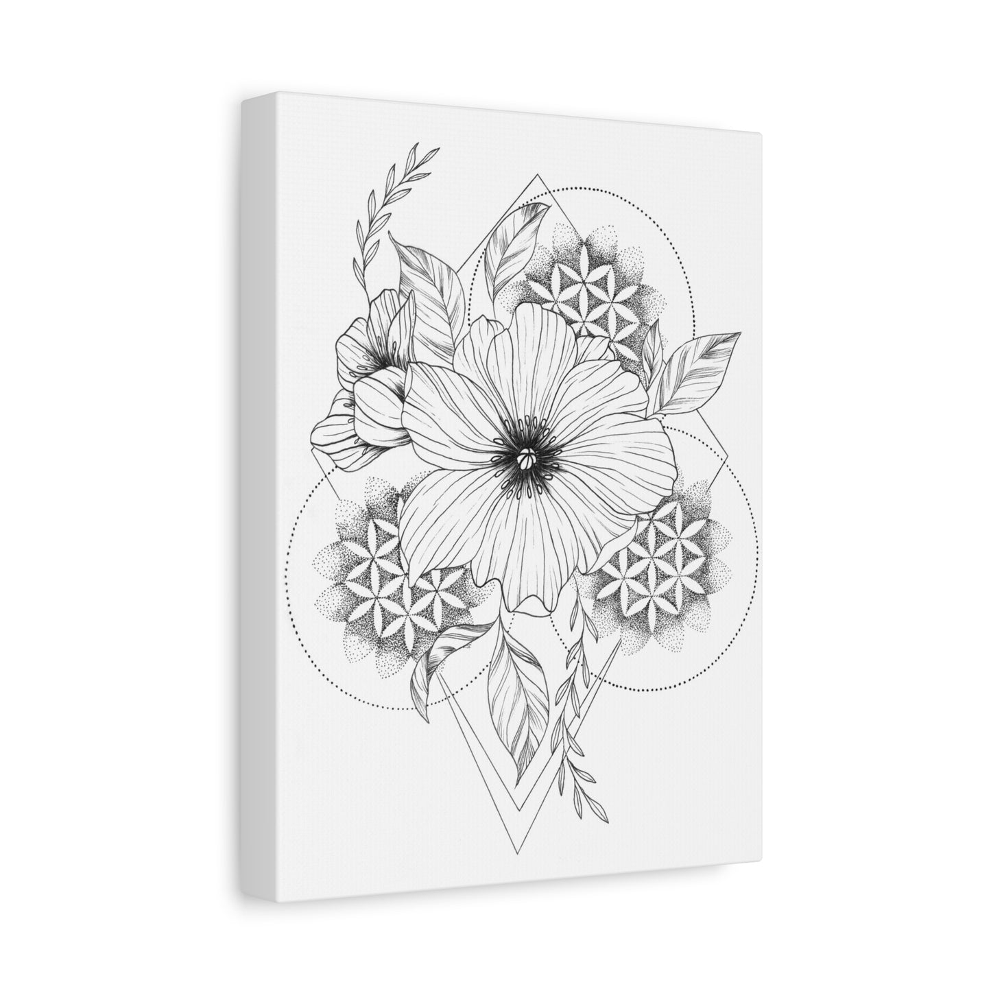 Canvas Print flowers sacred geometry