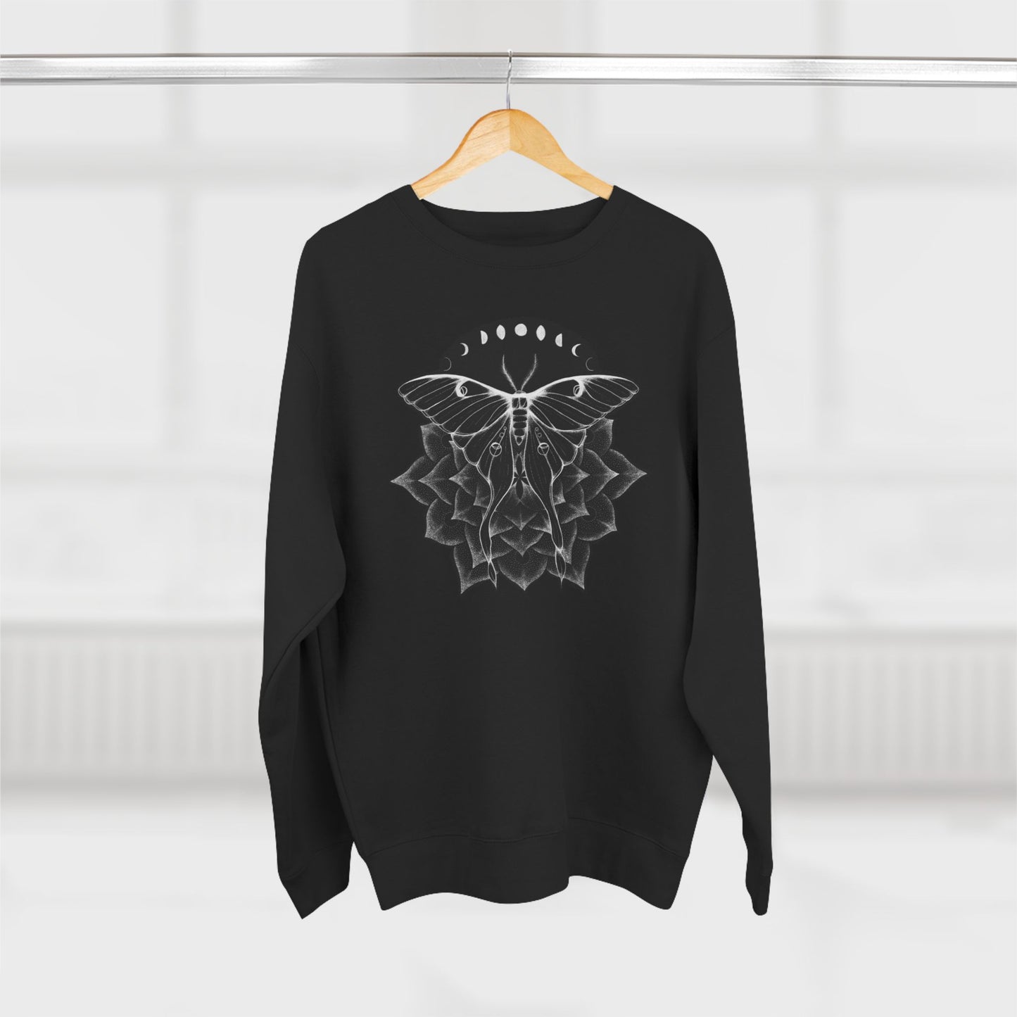 Luna Moth Mandala Inverted Sweatershirt