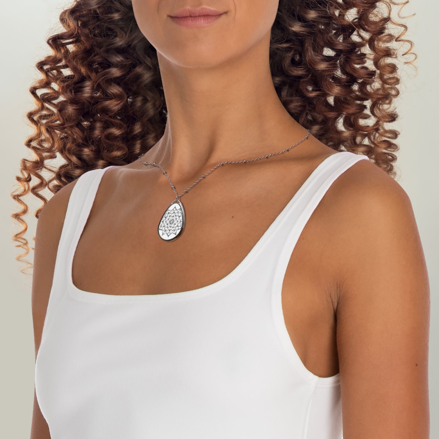 Necklace - Powerful Mandala Oval Necklace