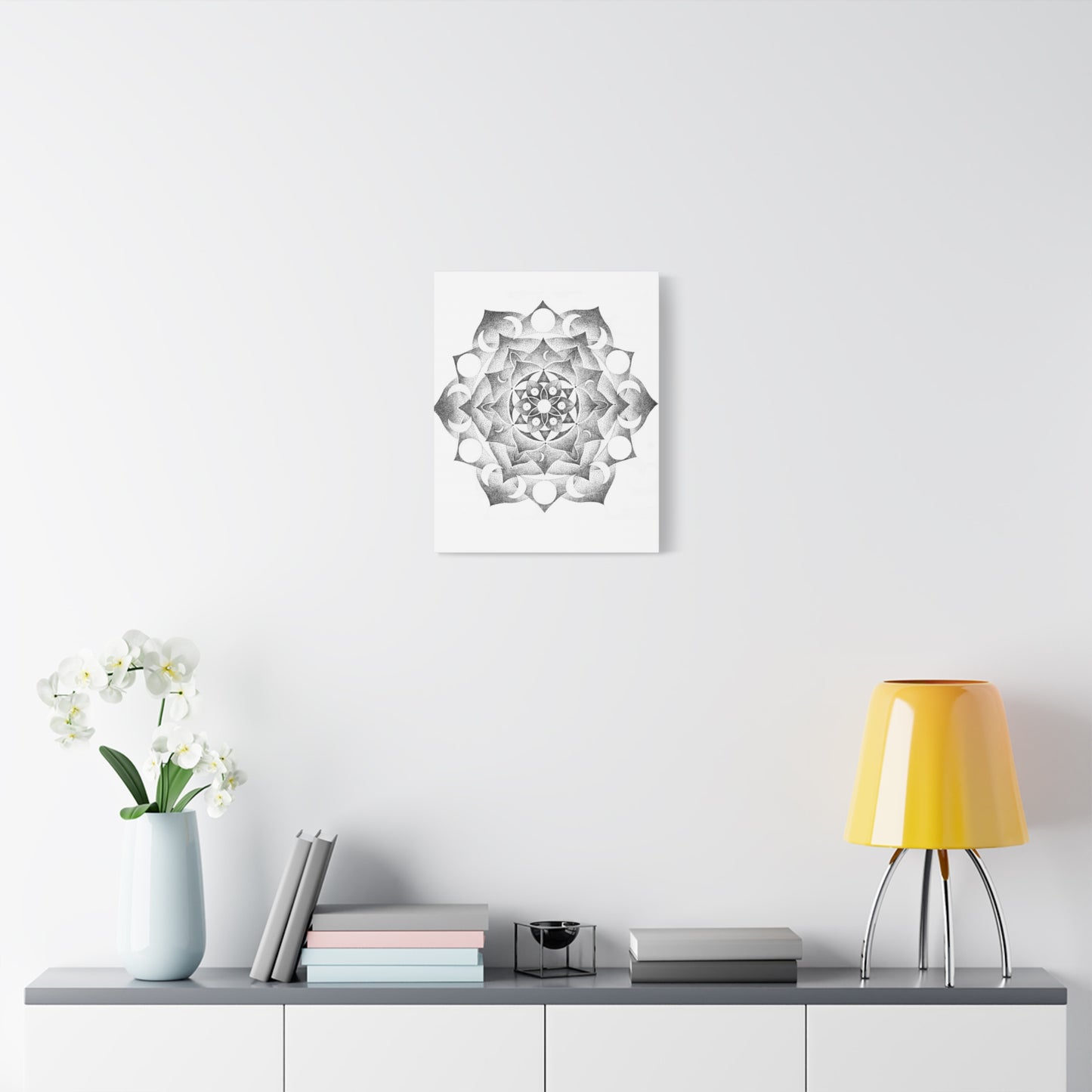 Canvas Wall Art - Moon Mandala Design