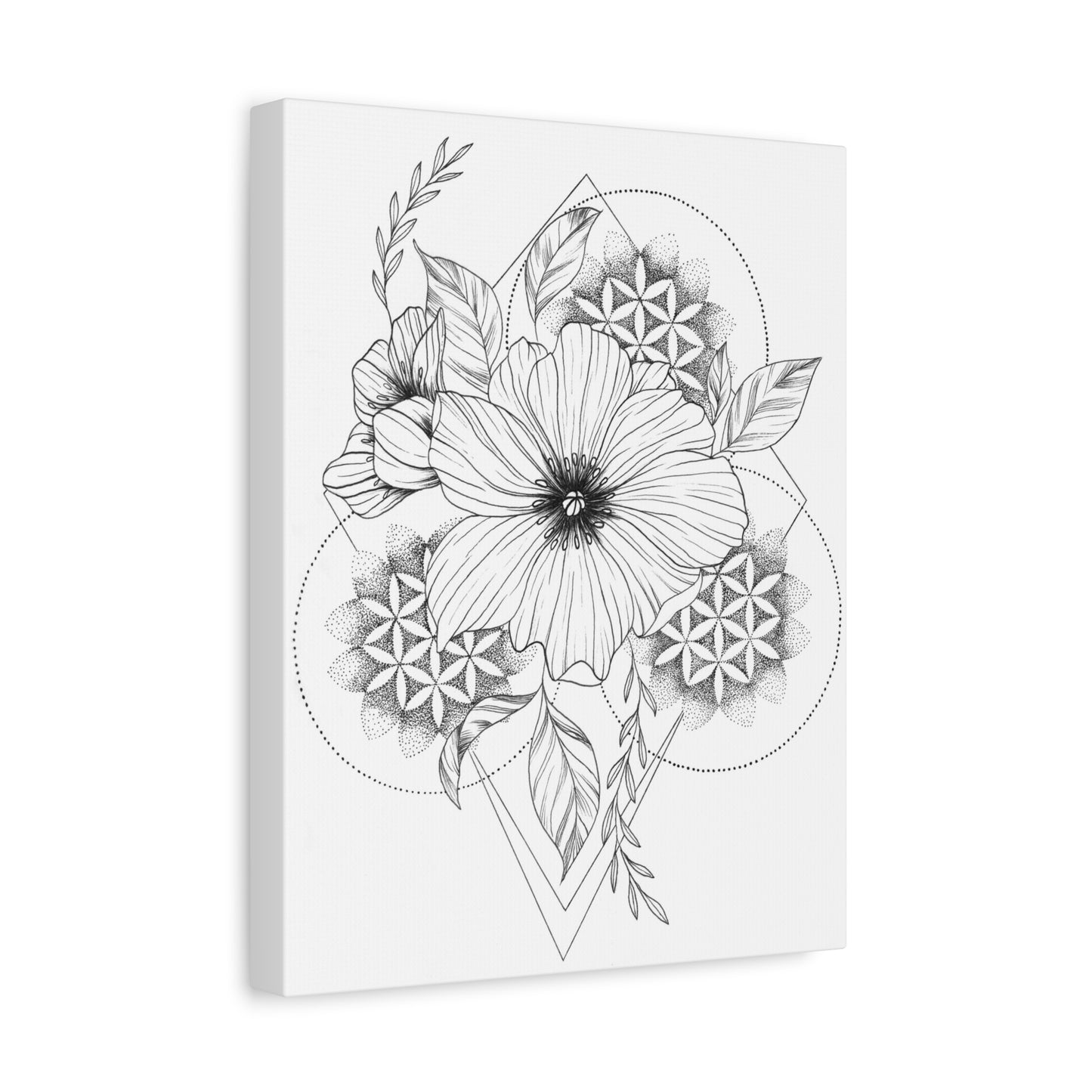 Canvas Print flowers sacred geometry