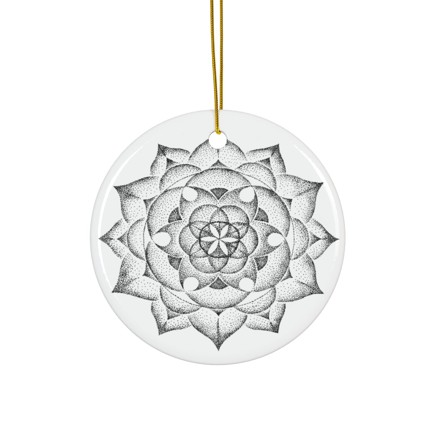 Ceramic Ornament Christmas Mandala Artwork