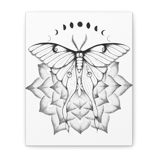 Canvas Print - Luna Moth Mandala