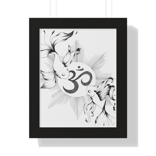 Vertical Poster - Koi Fish Yin Yang Mandala Ohm Design