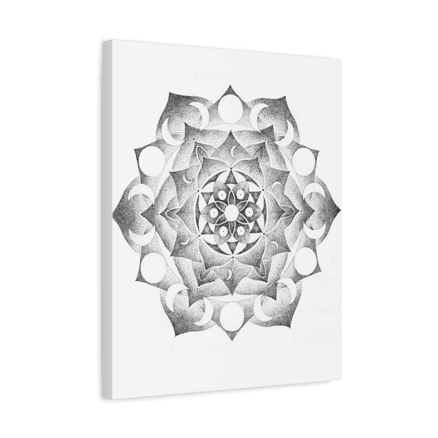 Canvas Wall Art - Moon Mandala Design