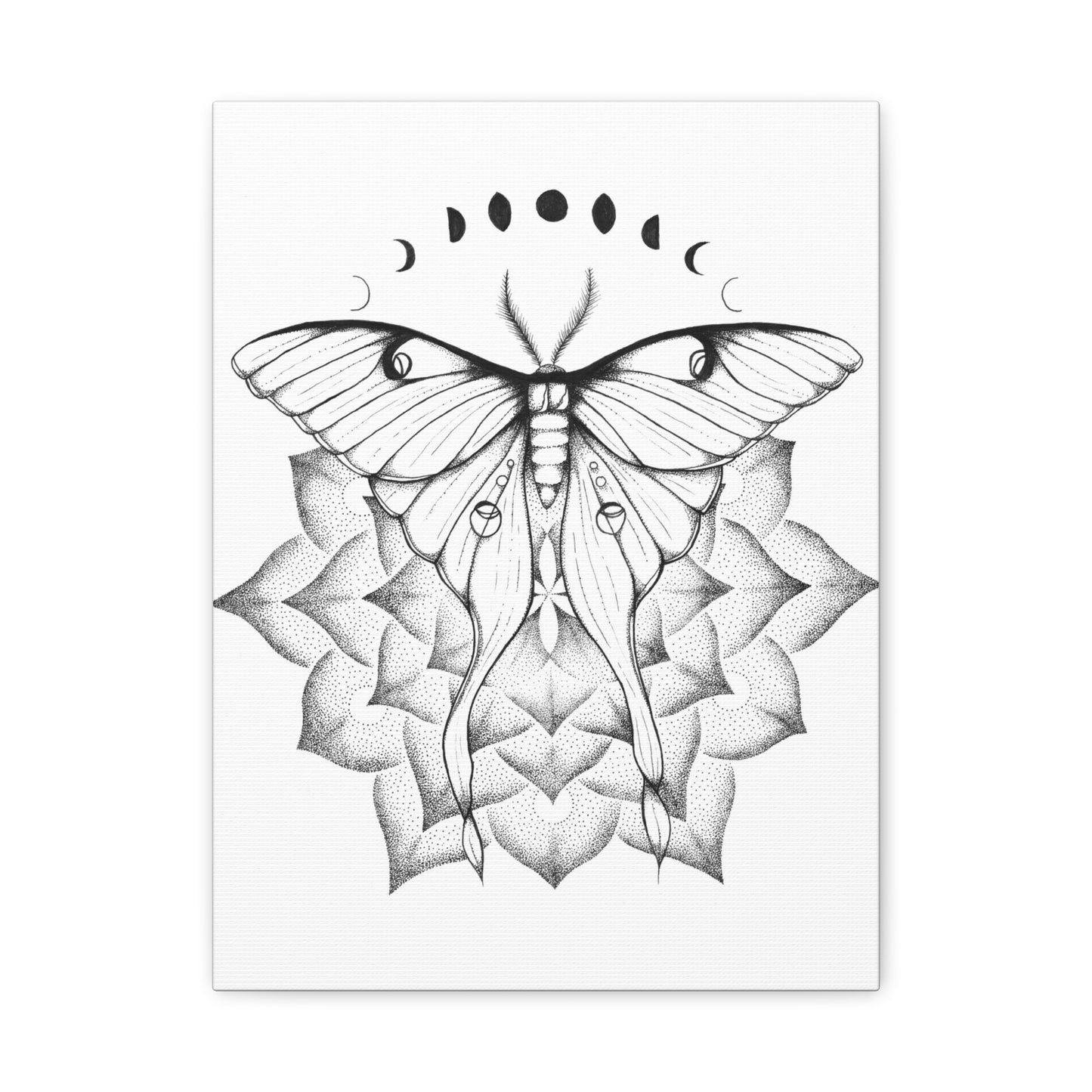 Canvas Print - Luna Moth Mandala