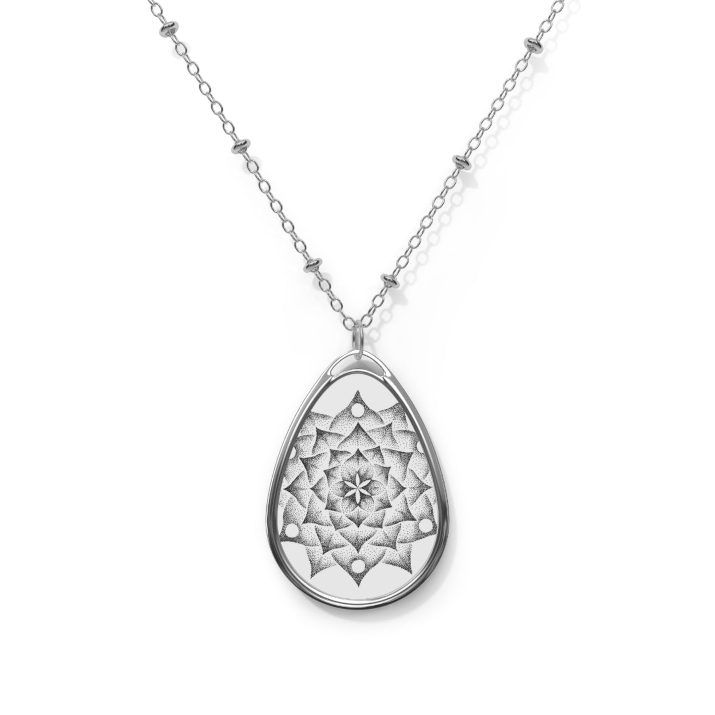 Necklace - Powerful Mandala Oval Necklace